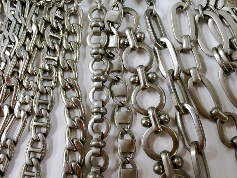 金属チェーン メッキ後 ロジウム