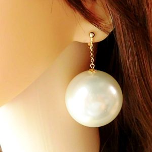 ビッグ パールイヤリング