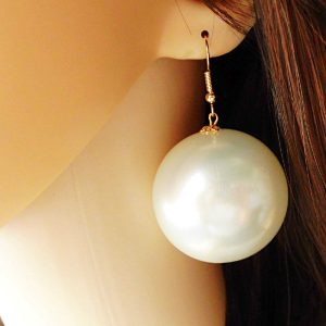 ビッグ パール釣り針ピアス